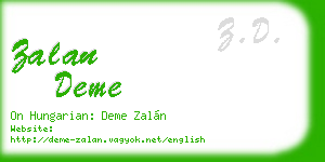 zalan deme business card